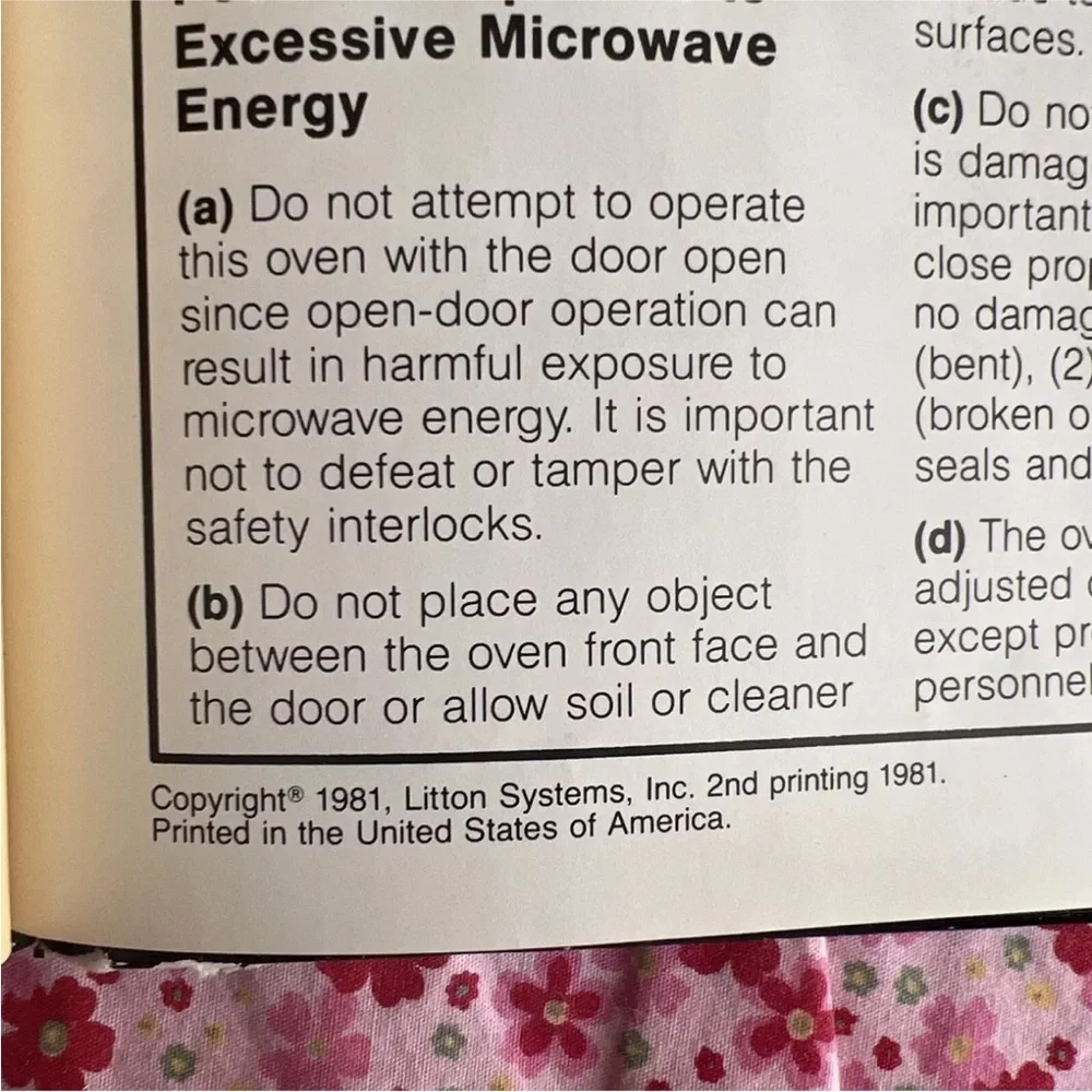 Microwave Cooking From Litton 1981 Hardcover GUC Cookbook 1981 Vintage